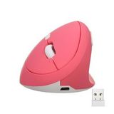 Valkyrie Y08 Dikey Kablosuz 2.4G Sessiz Şarjlı 6 Tuşlu Vertical Mouse 1600DPI 400mAh Pembe