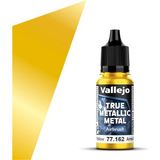 Vallejo 77162, 18 Ml. Radiant Yellow Airbrush True Metallic Metal Maket Boyası