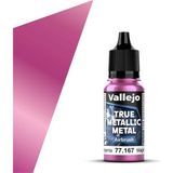 Vallejo 77167, 18 Ml. Crimson Magenta Airbrush True Metallic Metal Maket Boyası