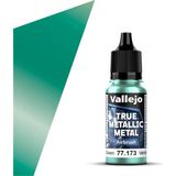 Vallejo 77173, 18 Ml. Beetle Green Airbrush True Metallic Metal Maket Boyası