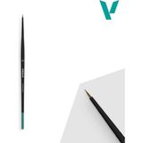 Vallejo B01004 No 4 Yuvarlak Uclu, Doğal Saç Kıllı, Yassı Saplı, Profesyonel Boya Fırçası - Renkli