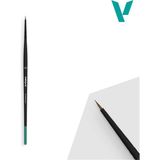 Vallejo B01040 No 4/0 Yuvarlak Uclu, Doğal Saç Kıllı, Yassı Saplı, Profesyonel Boya Fırçası - Renkli