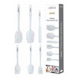 VALLETTA DRONGO 6'LI SPATULA SET BEYAZ RENKLİ NOKTALI
