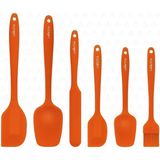 Valletta Drongo Dayanıklı Yanmaz Yapışmaz Silikon Spatula Seti 6 Parça Turuncu - standart
