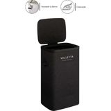 Valletta Paloma 60L Tek Yıkanabilir Bölmeli Katlanabilir Kumaş Kirli Çamaşır Sepeti Ink Black - Siyah