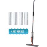 Valletta Prandelli Sprey Mop 360 Derece Dönen Su Püskürtmeli Spray Mop 4 Adet Mikrofiber Mop Bez