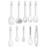 Valletta Salvatore 10 Parça Spatula Set Beyaz Renkli Noktalı