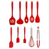 Valletta Vlt1120 Salvatore 10 Parça Spatula Set Kırmızı Vlt1120