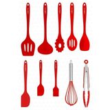 valletta Vlt1120 Salvatore 10 Parça Spatula Set Kırmızı