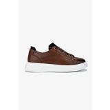Valmenti Erkek Hakiki Deri Kahverengi Sneakers & Spor Ayakkabı 04 3533 ERK AYK SK24-25 KAHVE DR