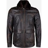Valmenti Erkek Hakiki Deri Kızıl Eskitme Deri Mont 993 B-29 Erk Derımont SK24/25 Kızıl Eskıtme - Taba - 2XL