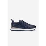 Valmenti Erkek Hakiki Deri Lacivert Sneakers & Spor Ayakkabı 383 VAL-5960 ERK AYK Y25 LACI SLVR