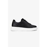 Valmenti Erkek Hakiki Deri Siyah Deri Sneakers & Spor Ayakkabı