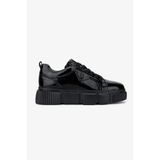 Valmenti Erkek Hakiki Deri Siyah Rugan Sneakers & Spor Ayakkabı 381 22524 ERK AYK SK25-26 SIYAH KRSK RGN