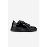 Valmenti Erkek Hakiki Deri Siyah Rugan Sneakers & Spor Ayakkabı