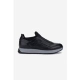 Valmenti Erkek Hakiki Deri Siyah Sneakers & Spor Ayakkabı 383 VAL-6094 ERK AYK Y25 SIYAH SLVR