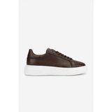 Valmenti Erkek Hakiki Deri Sneakers & Spor Ayakkabı 04 2559 Erk Ayk Y25 Kahve Dr/orgu - Kahverengi