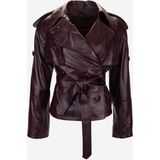 Valmenti Kadın Bordo Hakiki Deri Deri Mont 616 Z-4047 Bn Derımont Y25 Bordo Zıg - XL