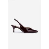Valmenti Kadın Bordo Rugan Topuklu Ayakkabı 1096 9822 BN AYK Y25 BORDO RGN