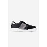 Valmenti Kadın Deri Sneakers & Spor Ayakkabı 1115 2906 Bn Ayk Y25 Syh Suet/syh Dr/ant Kroko - Siyah