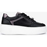 Valmenti Kadın Deri Sneakers & Spor Ayakkabı 1116 450 Bn Ayk Y25 Syh Fltr/ant/ant Ts - Siyah