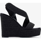 Valmenti Kadın Deri & Tekstil Siyah Topuklu Ayakkabı 1141 927 Bn Ayk Y26 Black Ropes