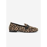 Valmenti Kadın Hakiki Deri Leopar Loafer Ayakkabı