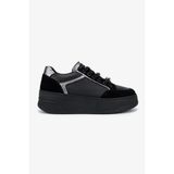 Valmenti Kadın Hakiki Deri Siyah Sneakers & Spor Ayakkabı 1116 250 BN AYK SK25-26 SYH FLTR/SYH SUET