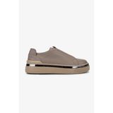 Valmenti Kadın Hakiki Deri Vizon Floter Sneakers & Spor Ayakkabı 1116 410 BN AYK SK25-26 VIZON FLTR