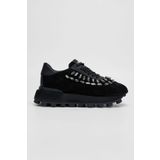 Valmenti Kadın Siyah Süet Deri Sneakers & Spor Ayakkabı 1011 6187 Bn Ayk Sk23/24