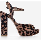 Valmenti Kadın Tekstil Leopar Topuklu Ayakkabı 828 8626 Bn Ayk Y26 Leopar Saten