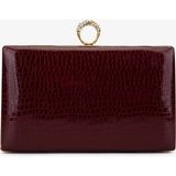 Valmenti Kadın Vegan Bordo Abiye Çanta 1083 030 Bn Cnt SK25-26 Bordo Kroko - 20*12*4
