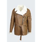 Valmenti Kadın Viski Hakiki Deri Deri Mont 616 6518 Bn Derımont SK23/24 - XL - Açık Kahverengi