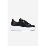 Valmenti Méliné Kadın Deri Sneakers & Spor Ayakkabı 1117 Pf 6-Acc Bn Ayk Y25 Nero/Leopar - Siyah