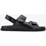 Valmenti Sandals Factory Lorenza 60 17627 Siyah Hakiki Erkek Deri Sandalet