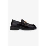 Valmenti Siyah Kadın Deri Loafer 858 01 BN AYK SK24-25