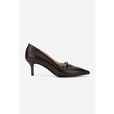 Valmenti Siyah Kadın Deri Stiletto 1027 1000 BN AYK SK24-25