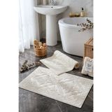 Valmia Home 2'li Jakarlı Banyo Ayak Havlusu Seti - Yüksek Emicili Premium Taş Rengi Banyo Paspası