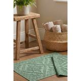 Valmia Home 2'li Set %100 Pamuklu Lüks Jakarlı Banyo Ayak Havlusu Paspası 50x70 cm
