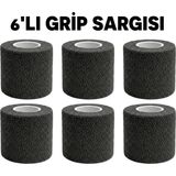 Valor 6'lı Magic Grip Cover Siyah 50MM Dövme Grip Bandajı | Kaymaz, Elastik ve Hijyenik Sargı - Renkli