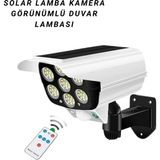Valor 77 Led'li Güneş Enerjili Güvenlik Lambası ve Kukla Kamera – Hareket Sensörlü, 2400MAH Pilli