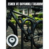 Valor Bisiklet Kilidi 12 mm Kalın Çelik Halat 80 cm Anahtarlı Güvenlik Kilidi 2 Anahtarlı Pvc Kaplamalı
