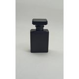 Valor Boş Doldurulabilir Cam Parfüm/kolonya Şişesi, Mat Siyah Renk, 50ML