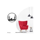 VALOR MAKİNA TASARIM ORMANDA KURT TASARIMLI TABLO SİYAH 50 x 50
