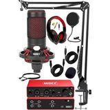 Valor Midex Functional Paket-2 Stüdyo Ekipmanları Mikrofon 4 Çıkış Ses Kartı Full Set