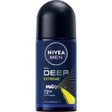 Valor Nivea Men Erkek Roll-On Deodorant Deep Extreme 50ML, 72 Saat Anti-Perspirant Ter Koruma, Yeni Enerj