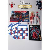 Valor Spiderman Lisanslı 14 Parça Kırtasiye Seti, Çıtçıt Dosya, Okul Etiketi, Bloknot, Kurşun Kalem, Kırm
