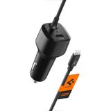 Valor Spigen 47W Usb-C 2 Port Araç Içi Hızlı Şarj Aleti + Lightning Şarj Kablosu Güç Adaptörü Çakmaklık I
