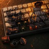 Valorant Phoenix Temalı 68 Tuşlu Pbt Boya Süblimasyonlu Yan Baskılı Cherry Profil Mekanik Klavye Keycaps Seti