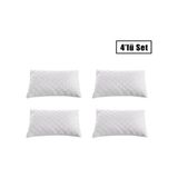 Valoroso Tekstil 4 Adet Kapitoneli Fermuarlı Yastık Koruyucu Alezi 50X70 cm - Beyaz - 50 x 70